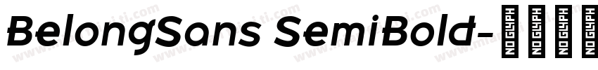 BelongSans SemiBold字体转换